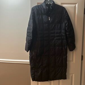 NWOT Lands End Women’s down long black puffer coat size XL